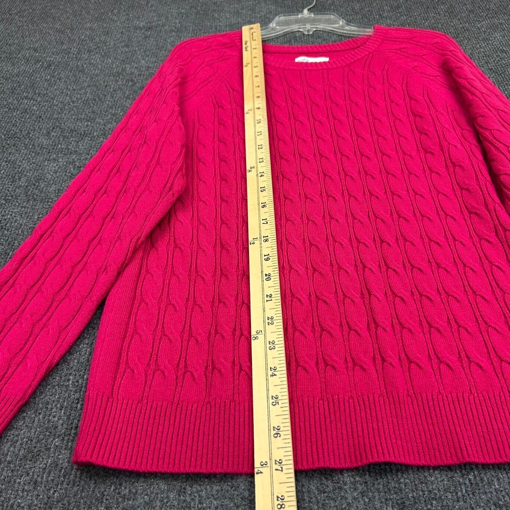 Lot of 2 - Croft & Barrow Women's L Sweaters Cable Knit Long Sleeve Blue Pink - Picture 16 of 16